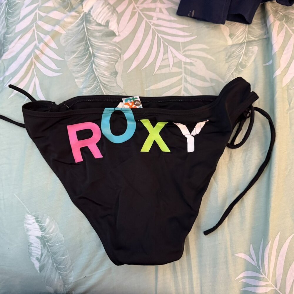 Roxy black bikini bottom - women's size large